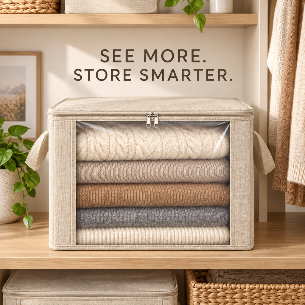 FoldVista Clear Sweater Storage Bin