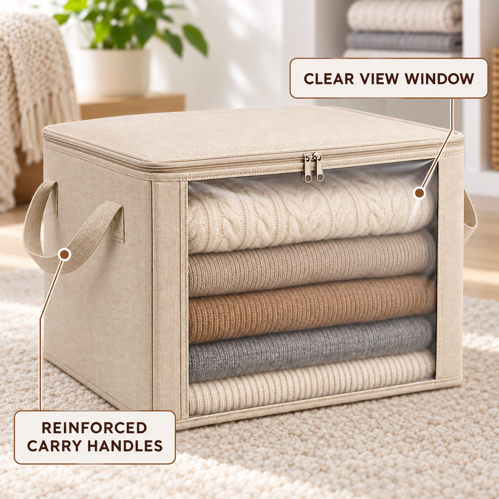 FoldVista Clear Sweater Storage Bin